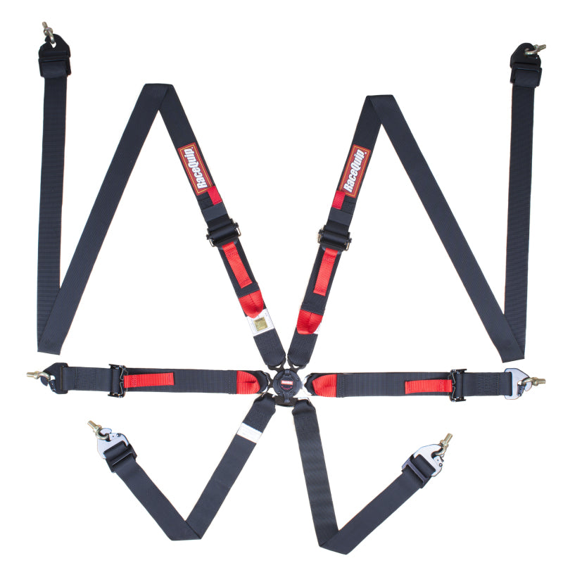 RaceQuip Black FIA CAMLOCK 6pt 2in Pull Up Lap FHR - awdtuningtx