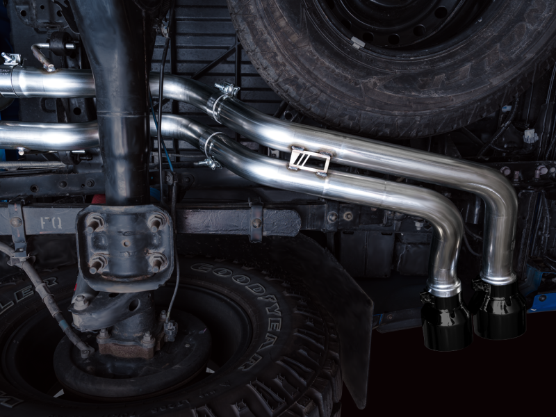 AWE 16-22 Toyota Tacoma 0FG Catback Exhaust w/ BashGuard - Dual Diamond Black Tips - awdtuningtx