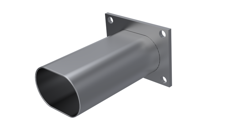 QTP 3in Weld-On QTEC Low Profile Conncetion Oval Tube Kit - awdtuningtx