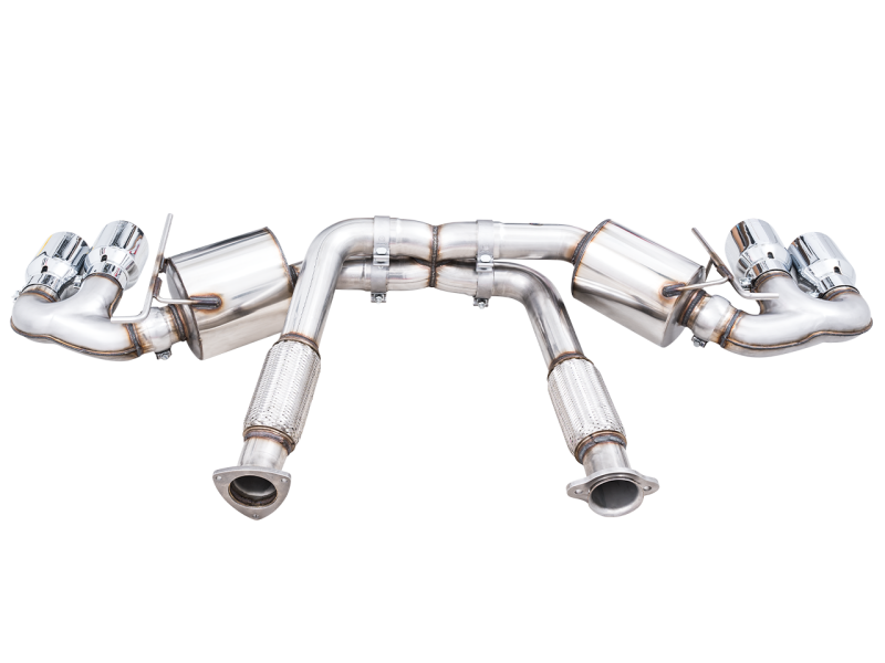 AWE Tuning 2020 Chevrolet Corvette (C8) Touring Edition Exhaust - Quad Chrome Silver Tips - awdtuningtx