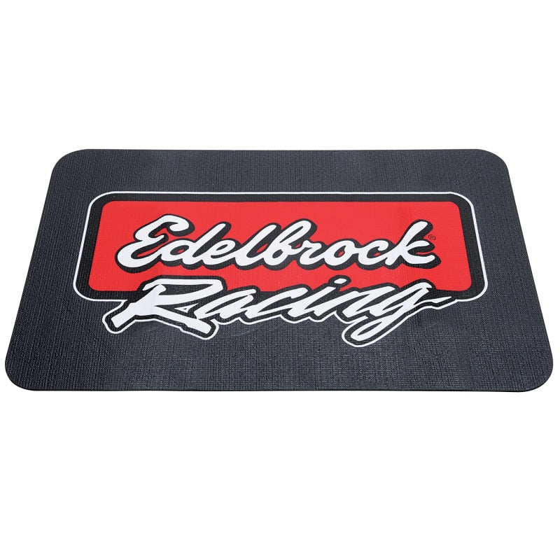 Edelbrock Racing Fender Cover - PVC Foam Mat - 2 Color Printed Edelbrock Racing Logo - awdtuningtx