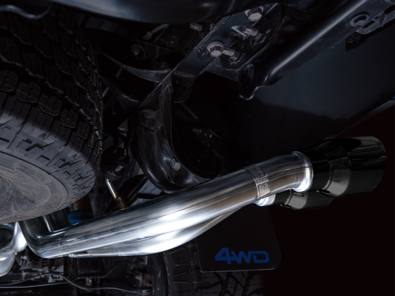 AWE 16-22 Toyota Tacoma 0FG Catback Exhaust w/ BashGuard - Dual Diamond Black Tips - awdtuningtx