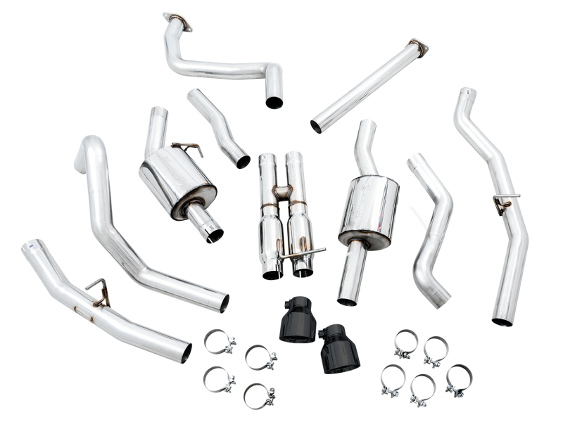 AWE Tuning 2021 RAM 1500 TRX 0FG Cat-Back Exhaust - Diamond Black Tips - awdtuningtx
