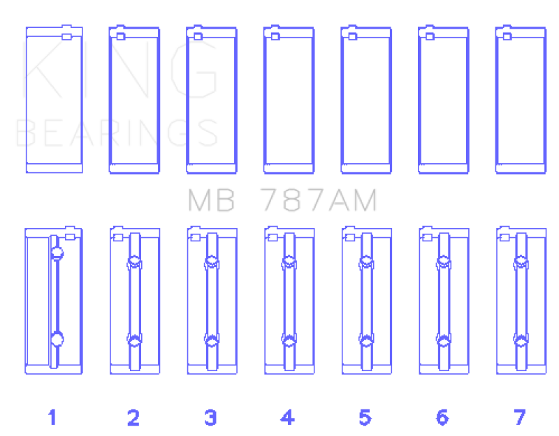 King Toyota 5ME/5MGE/7MGE/7MGTE (Size STD) Main Bearing Set - awdtuningtx