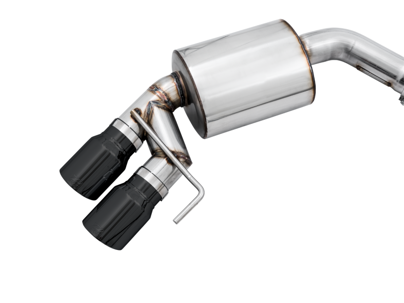 AWE Tuning 2018+ Ford Mustang GT (S550) Cat-back Exhaust - Touring Edition (Quad Diamond Black Tips) - awdtuningtx