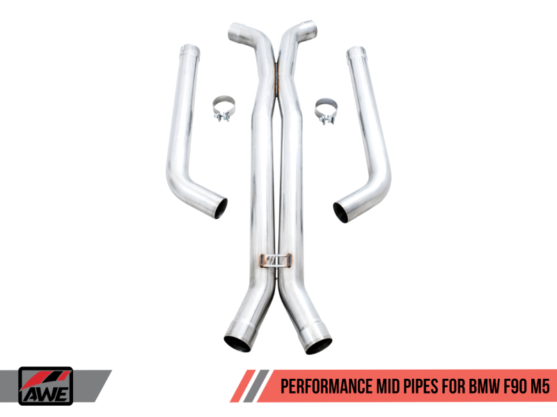 AWE Tuning 18-19 BMW F90 M5 Non-Resonated Performance Mid Pipes - awdtuningtx