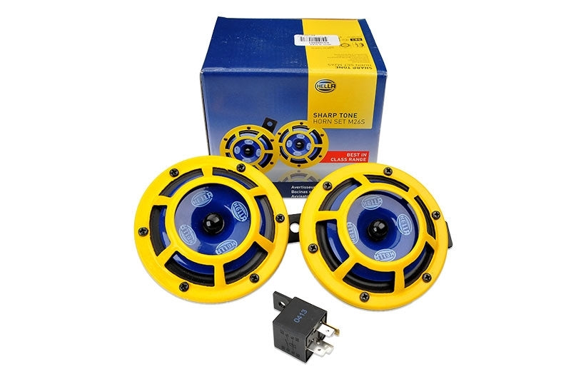 Hella Sharptone Horn Kit 12V 415/350Hz Yellow (3BB922000731 = H31000001) (Min Qty 360) - awdtuningtx