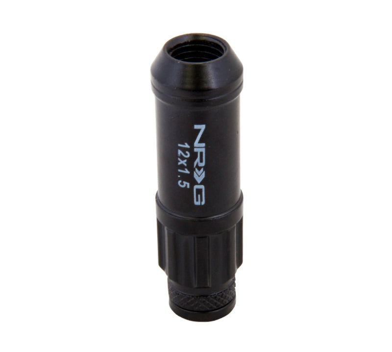NRG 700 Series M12 X 1.5 Steel Lug Nut w/Dust Cap Cover Set 21 Pc w/Locks & Lock Socket - Black - awdtuningtx