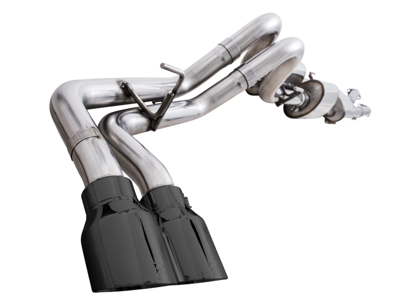 AWE 16-22 Toyota Tacoma 0FG Catback Exhaust w/ BashGuard - Dual Diamond Black Tips - awdtuningtx