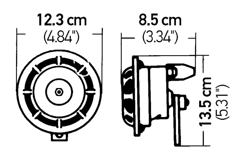 Hella Supertone Horn Set 24V 84w Black - awdtuningtx