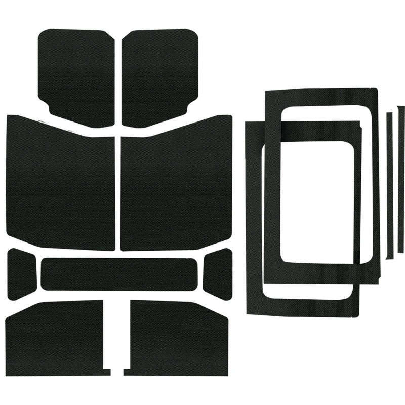 DEI 18-23 Jeep Wrangler JL 4-Door Boom Mat Complete Headliner Kit - 13 Piece - Black - awdtuningtx