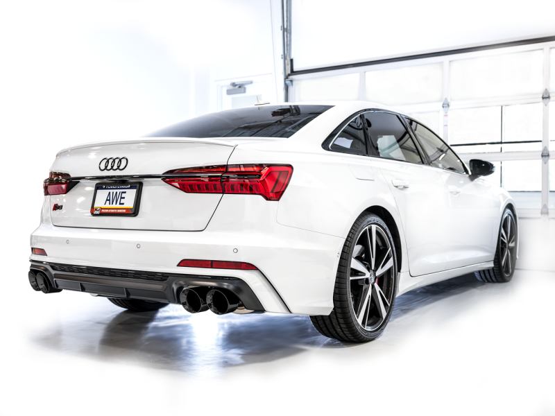 AWE Tuning 19-23 Audi C8 S6/S7 2.9T V6 AWD Touring Edition Exhaust - Diamond Black Tips - awdtuningtx