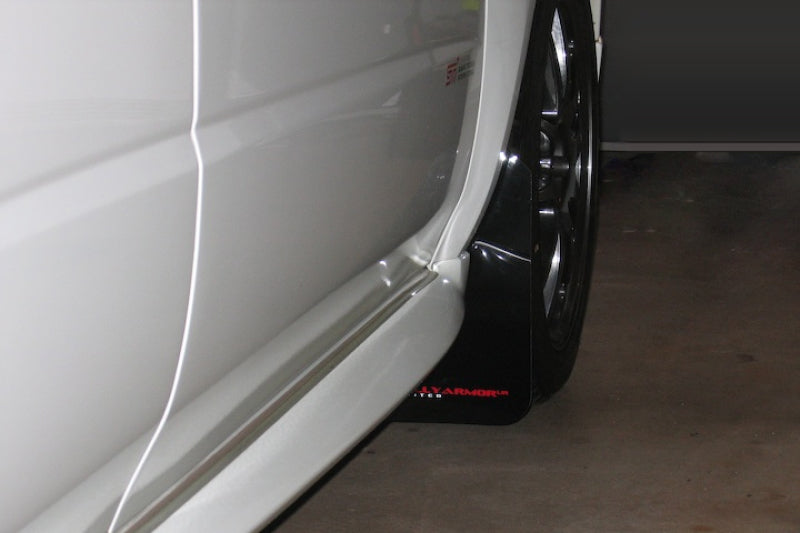 Rally Armor 02-07 Subaru WRX/STI/RS/2.5i (Wagons Req. Mod.) Black UR Mud Flap w/ Red Logo - awdtuningtx