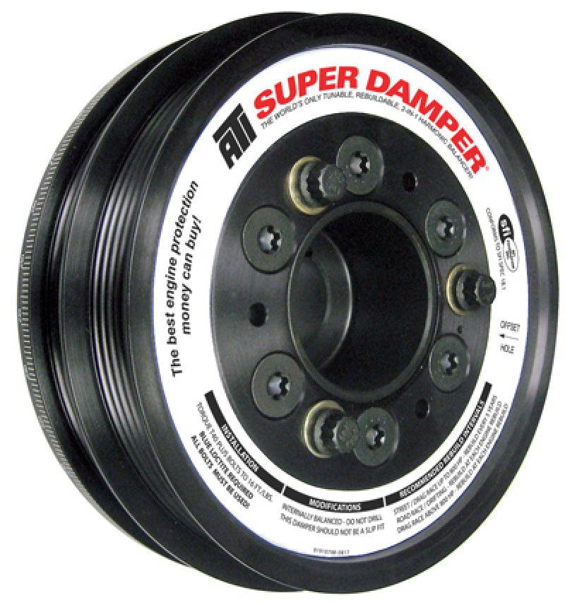 ATI Damper - 6.10in - Alum - 4 & 5 Grv - Acura Nsx 3.0L - 600 HP or Less - 1Pc - awdtuningtx