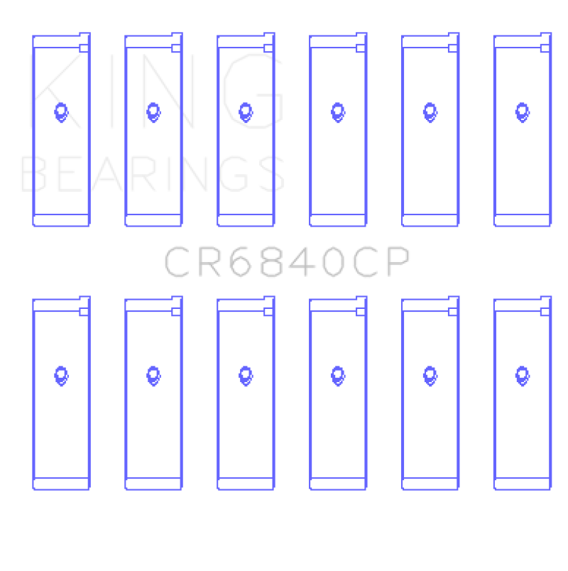 King 2005-2012 Nissan VQ40DE 6 Cyl (Size STD) Rod Bearing Set - awdtuningtx