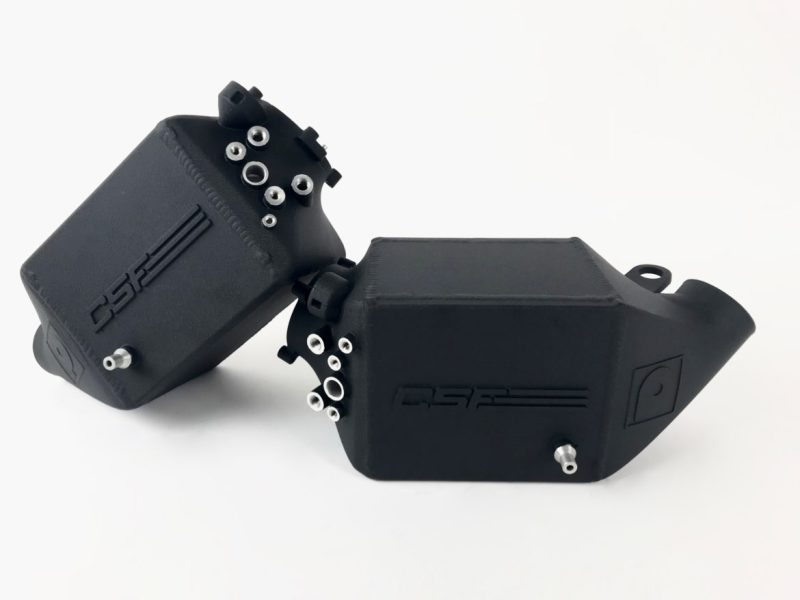 CSF 12-16 BMW M5 (F10) / 12-18 BMW M6 (F06/F12/F13) Twin Charge-Air-Cooler Set - Crinkle Black - awdtuningtx