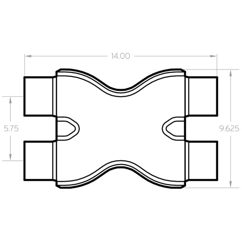 MagnaFlow Smooth Trans X 3/3 X 14 SS - awdtuningtx