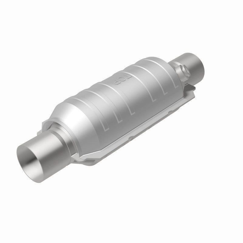 MagnaFlow Conv Univ 2in Inlet/Outlet Center/Center Round 11in Body L x 5.125in W x 15in Overall L - awdtuningtx