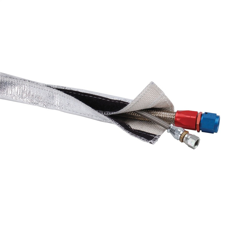 DEI Heat Shroud 3/4in I.D. x 3ft - Aluminized Sleeving - Hook and Loop Edge - awdtuningtx