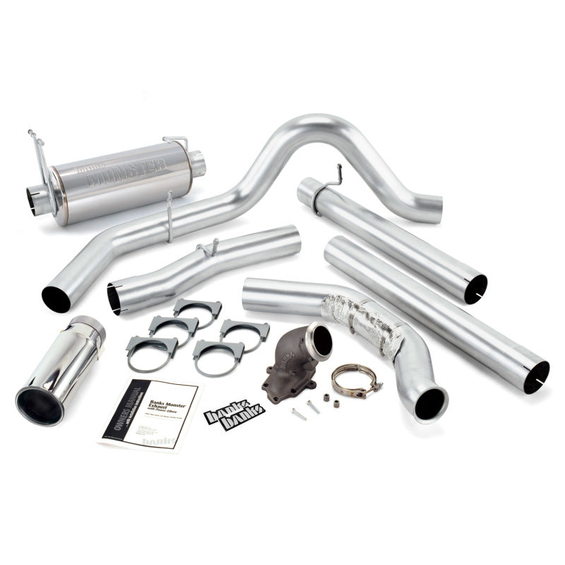 Banks Power 99-03 Ford 7.3L Monster Exh w/ Power Elbow - SS Single Exh w/ Chrome Tip - awdtuningtx