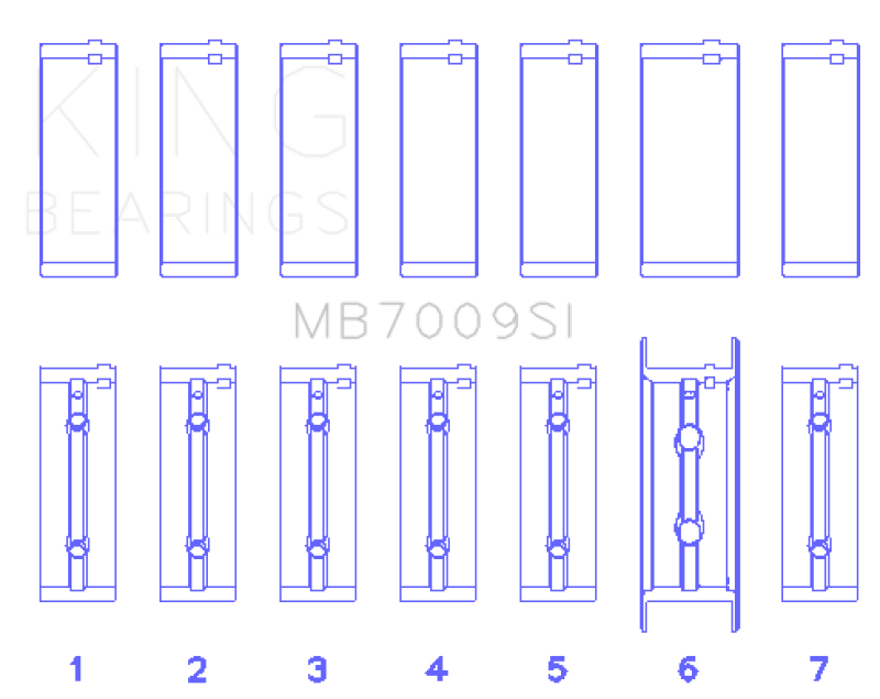 King 89-15 Dodge Cummins Diesel 5.9L 6.7L Inline 6 (Size STD) Main Bearing Set - awdtuningtx