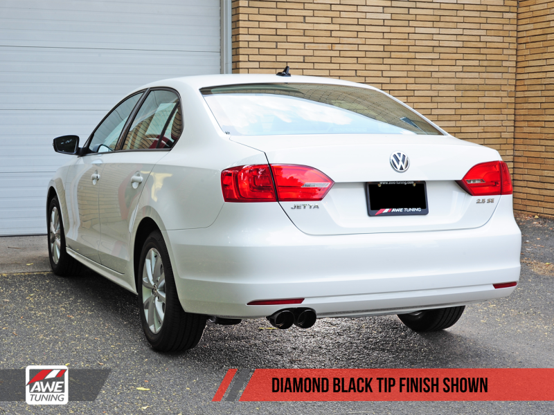 AWE Tuning Mk6 Jetta 2.5L Track Edition Exhaust - Diamond Black Tips - awdtuningtx