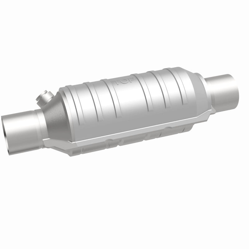 MagnaFlow Conv Univ 2.25in Inlet/Outlet Center/Center Round 11in Body L x 5.125in W x 15in Overall L - awdtuningtx