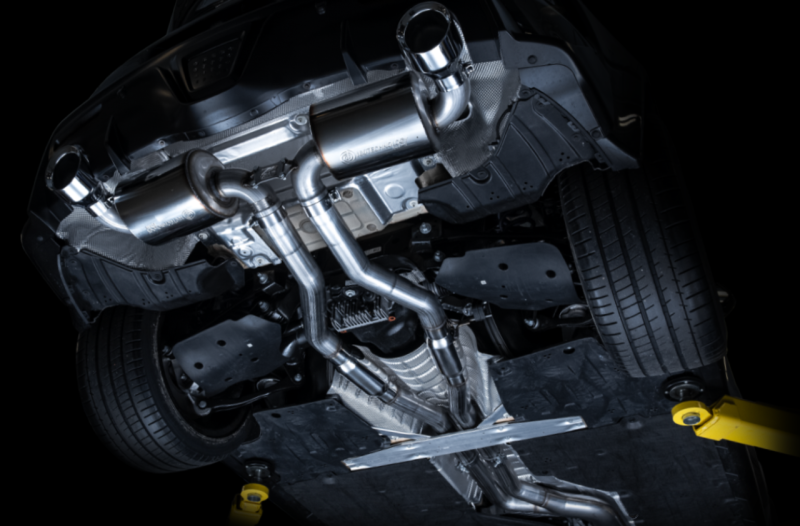 AWE 2020 Toyota Supra A90 Resonated Touring Edition Exhaust - 5in Chrome Silver Tips - awdtuningtx