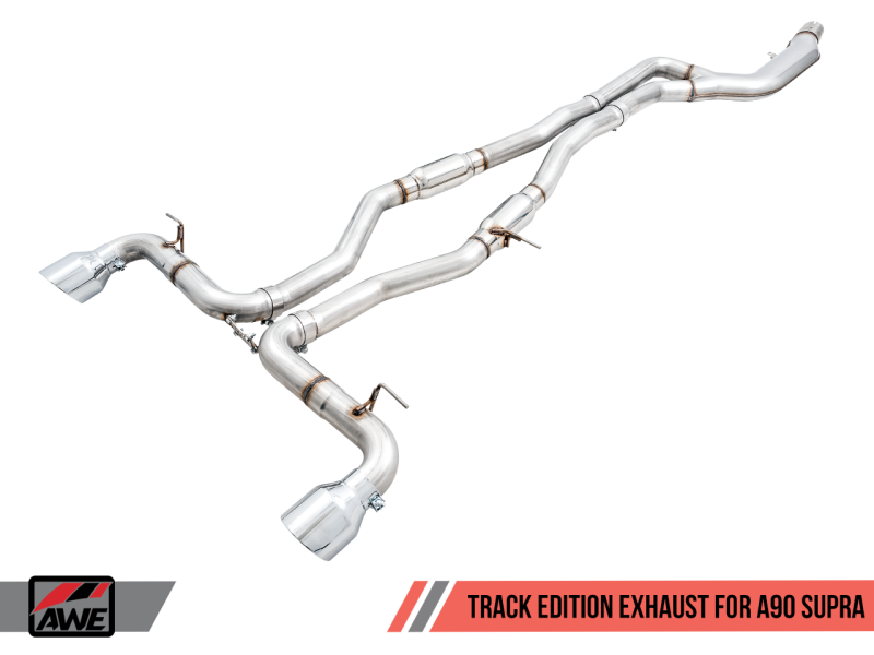 AWE Tuning 2020 Toyota Supra A90 Track Edition Exhaust - 5in Chrome Silver Tips - awdtuningtx