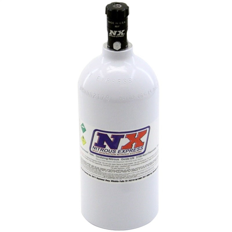 Nitrous Express 2.5lb Bottle w/Motorcycle Valve (4.38 Dia x 12.37 Tall) - awdtuningtx