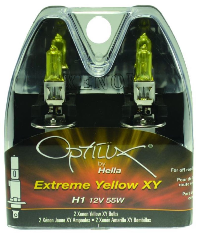 Hella Optilux H1 12V/55W XY Yellow Bulb - awdtuningtx