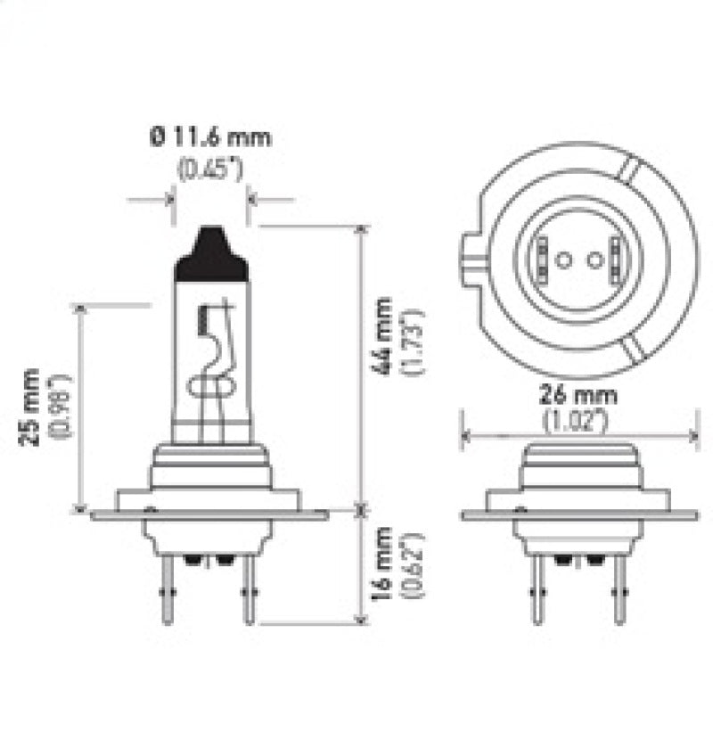 Hella Bulb H7 12V 70W PX26d T4.625 - awdtuningtx