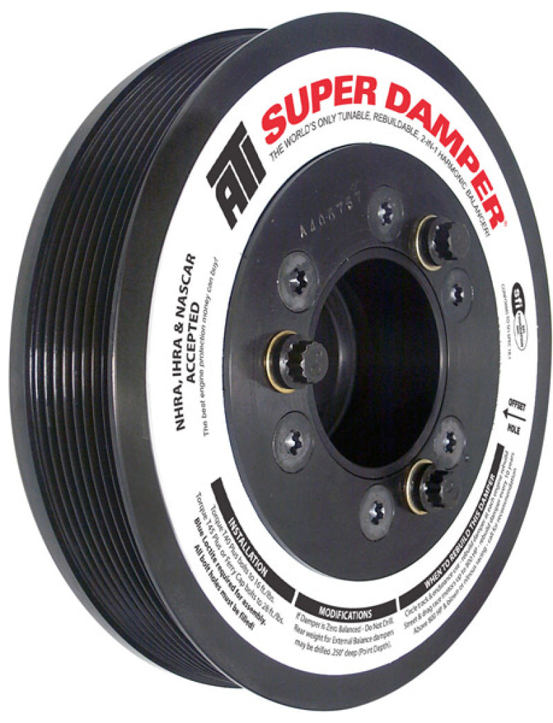 ATI Damper - 7.45in - Steel - 8 Grv - Ford 7.3 - Powerstroke - 99-03 - Ext Bal - 3 Ring - Diesel - awdtuningtx