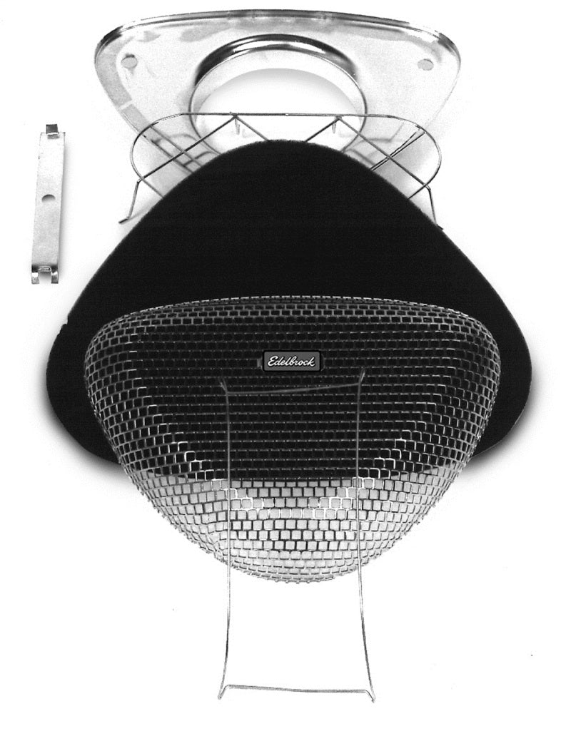 Edelbrock Air Cleaner Pro-Flo 1000 Series Triangular Steel Top 11 375In X 8 375In X 3In Chrome - awdtuningtx