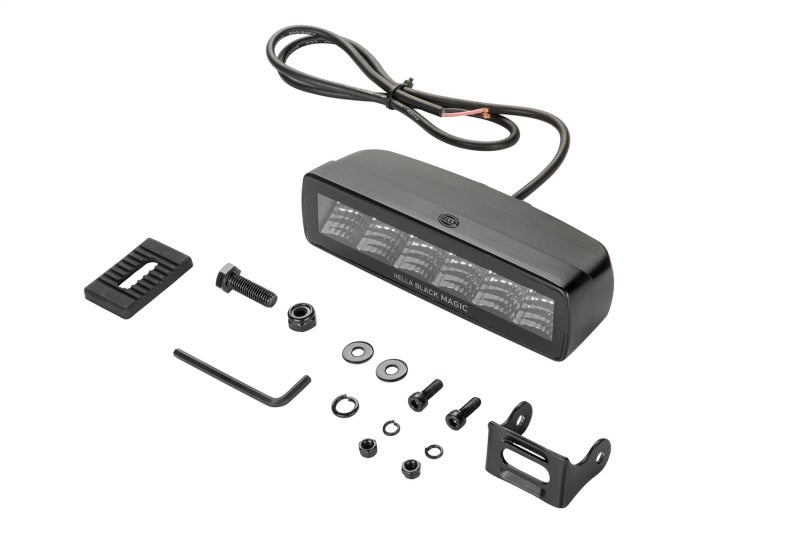 Hella Universal Black Magic 6 L.E.D. Mini Light Bar - Flood Beam - awdtuningtx