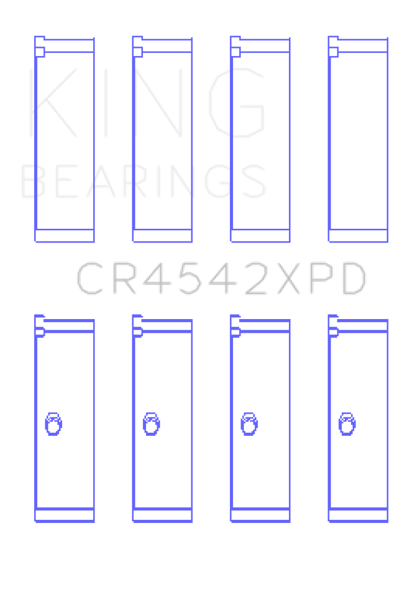 King Honda K-Series (except A3) 16v 2.0L/2.3L/2.4 XP Tri-Metal Performance Rod Bearing - Set of 4 - awdtuningtx