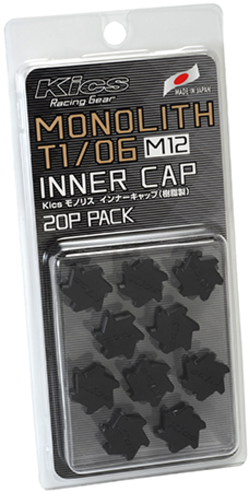 Project Kics M12 Monolith Cap - Black (Only Works For M12 Monolith Lugs) - 20 Pcs - awdtuningtx