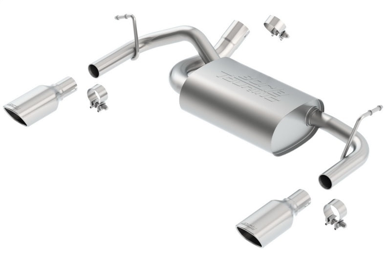 Borla 12-16 Jeep Wrangler 3.6L AT/MT 4WD Single Split Rr Exit Touring Exhaust (rear section only) - awdtuningtx