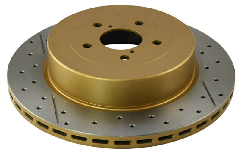 DBA 02-07 Subaru WRX STi 10 Stud Hole Rear Drilled & Slotted Street Series Rotor - awdtuningtx