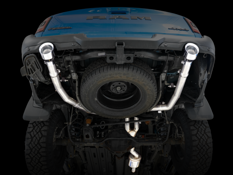 AWE Tuning 19-21 RAM 1500 5.7L (w/Cutouts) 0FG Dual Rear Exit Cat-Back Exhaust - Chrome Silver Tips - awdtuningtx