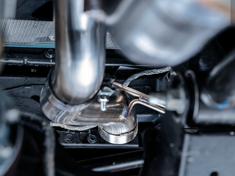 AWE Tuning 2021+ Ford Bronco 0FG Exhaust (No Tips) w/ Bash Guard - awdtuningtx