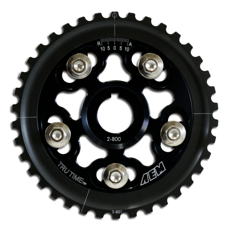 AEM 88-95 Honda Civic/ 93-95 Del Sol S & Si Black Tru-Time Cam Gear - awdtuningtx
