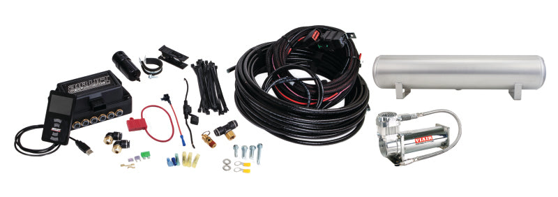 Air Lift Performance 3P (1/4 Air Line 4 Gal 5-Port Raw Aluminum Tank VIAIR 444C Comp) - awdtuningtx