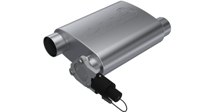 QTP 3in Weld-On 304SS Reverse Screamer Muffler w/Bolt-On QTEC Electric Cutout - awdtuningtx