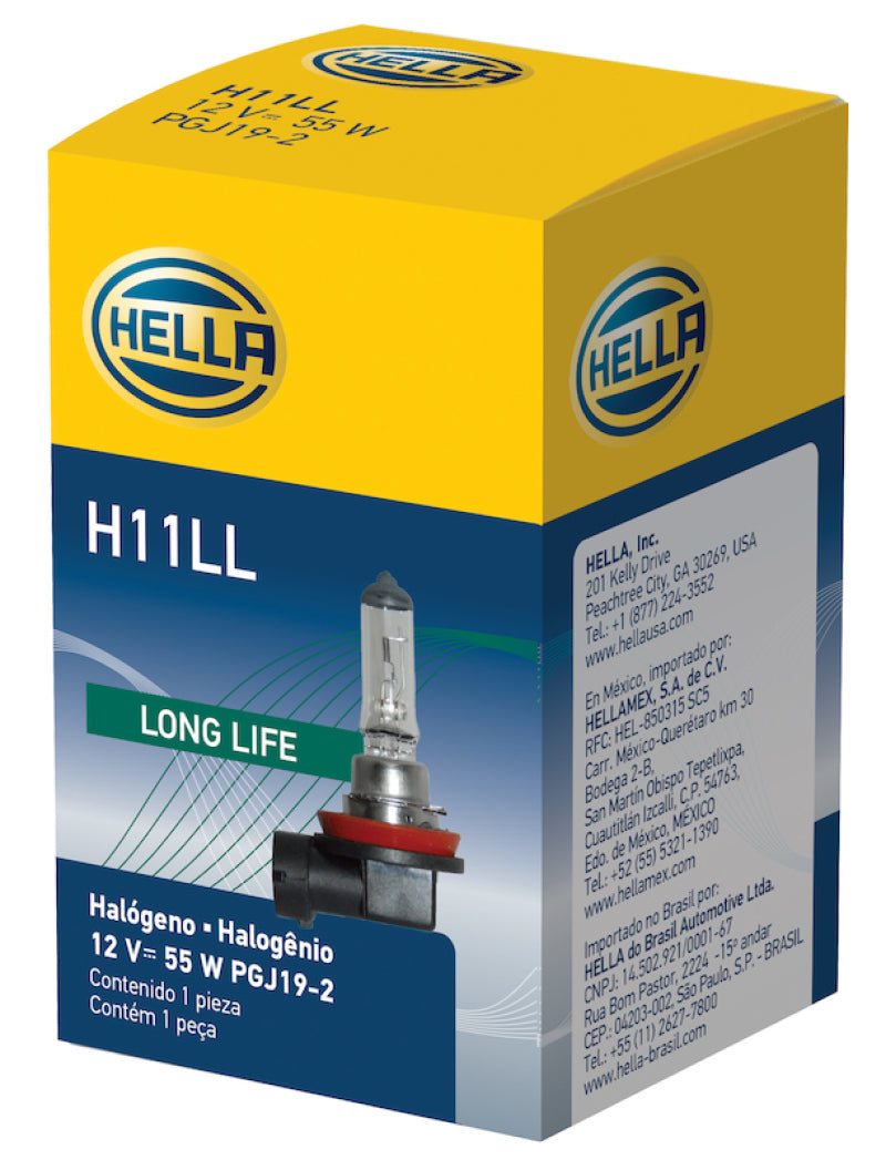 Hella Bulb H11 12V 55W PGJ19-2 T4 LONG LIFE - awdtuningtx