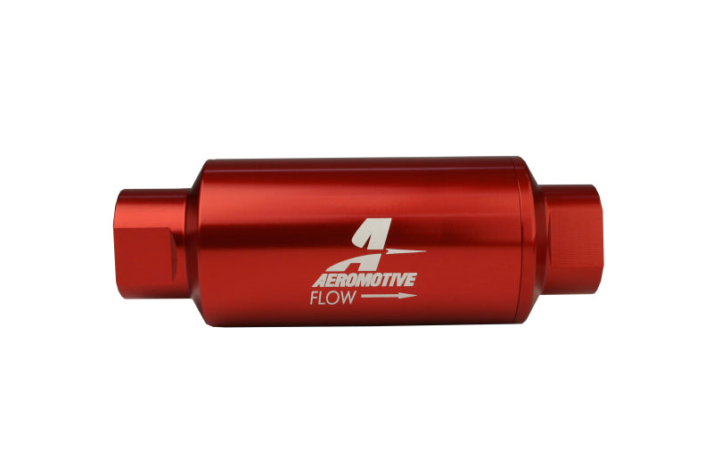 Aeromotive In-Line Filter - AN-10 size - 40 Micron SS Element - Red Anodize Finish - awdtuningtx