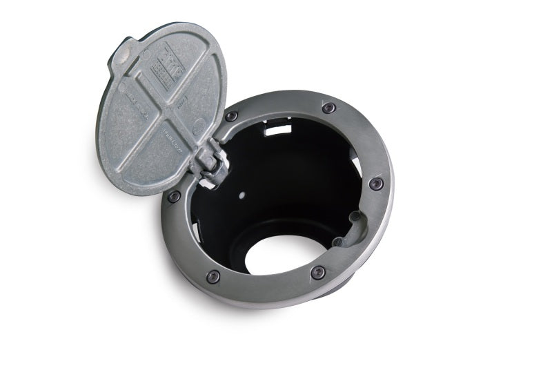 AMP Research 2007-2017 Jeep Wrangler JK 2/4 Door Fuel Door - Brushed - awdtuningtx