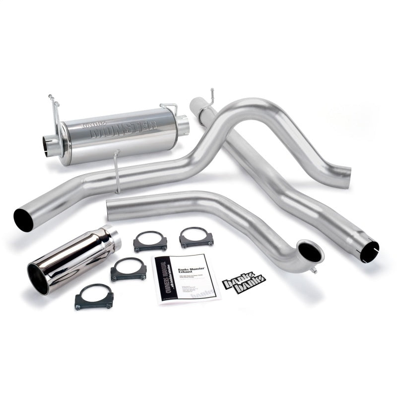 Banks Power 99-03 Ford 7.3L Monster Exhaust System - SS Single Exhaust w/ Chrome Tip - awdtuningtx