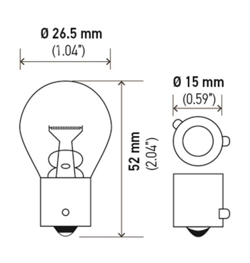 Hella Bulb 9507 24V 21W BAU15s S8 AMBER - awdtuningtx