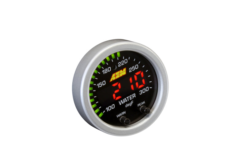 AEM X-Series Temperature 100-300F Gauge Kit (ONLY Black Bezel and Water Temp. Faceplate) - awdtuningtx
